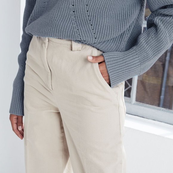 Ladies' Pointelle Sweater GREY (LYK-008) - Picture 2 of 7